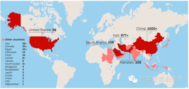 2015年世界上有哪些国家执行了死刑？总共执行了多少例？