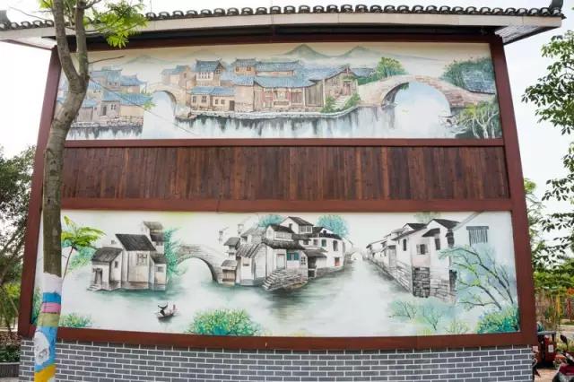 广西一村庄墙壁被乱涂鸦，但却文艺得不要不要的！