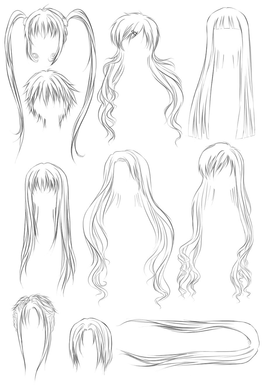 动漫中女生头发的N种画法，你知道几个？