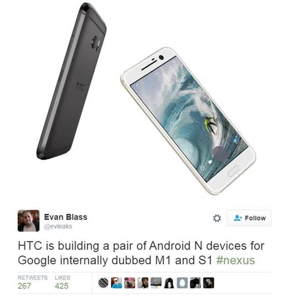 曝料大咖给直接证据 HTC代工生产新Nexus