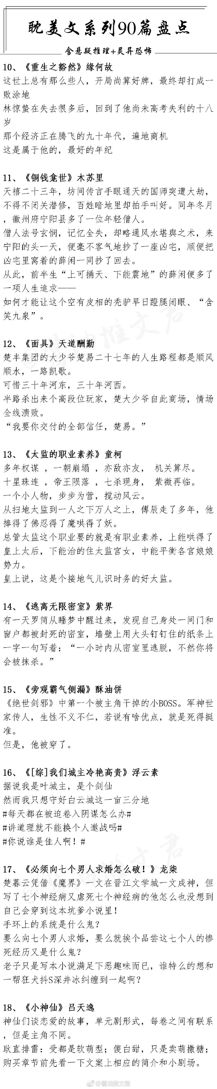 90篇经典耽美文推荐，就问你看过几本！