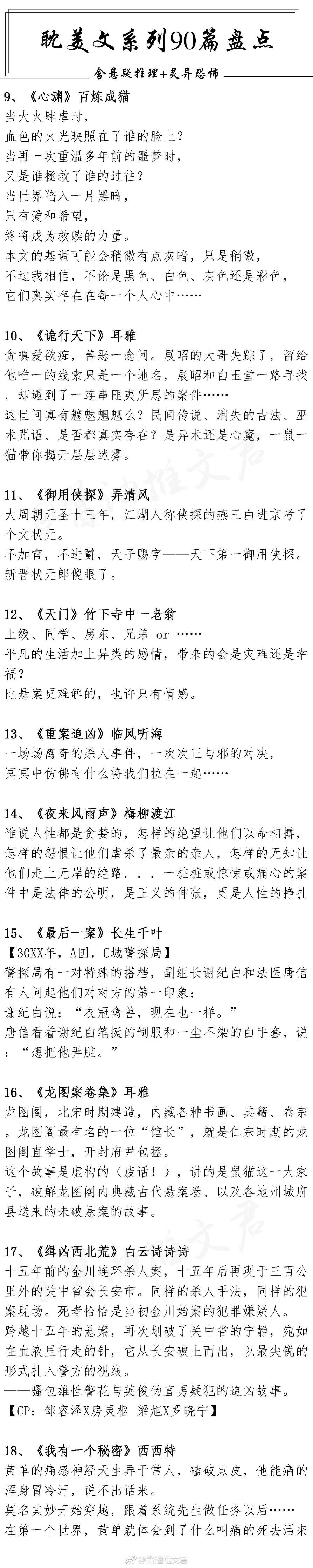 90篇经典耽美文推荐，就问你看过几本！
