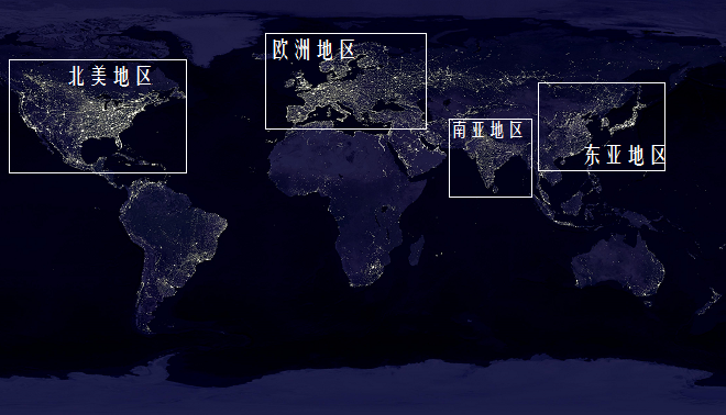 观察全球夜间灯光地图，看世界人口的分布特征