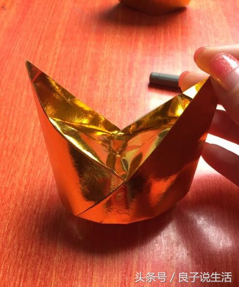金元宝的折法步骤图,锡纸元宝的折法教程
