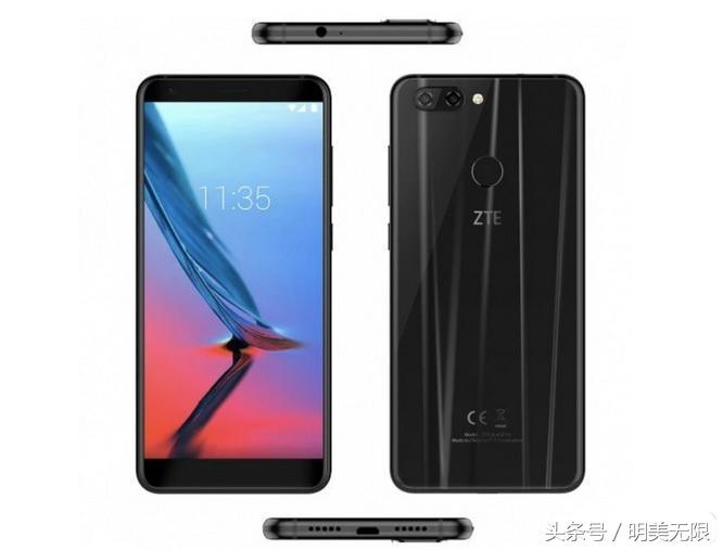 zte中兴全面屏手机Blade V9将要在赴美上市：长相不错