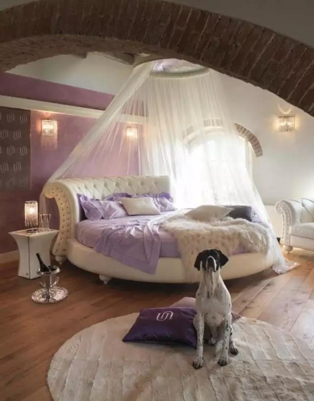 浪漫设计，感觉萌萌哒的卧室圆床，好喜欢呀