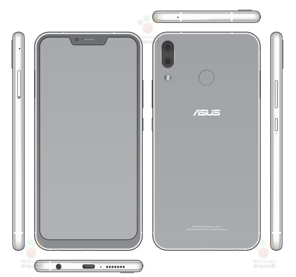 asusZenFone 5曝出 异型全面屏手机 双摄像头