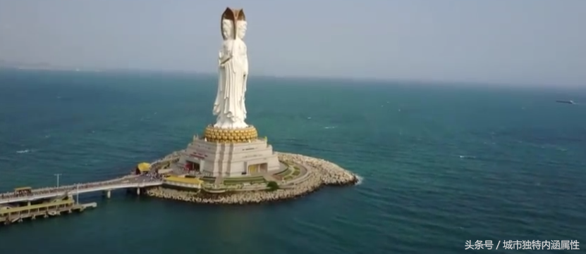 福如东海寿比南山!航拍海南南山寺一百零八米的海上观音