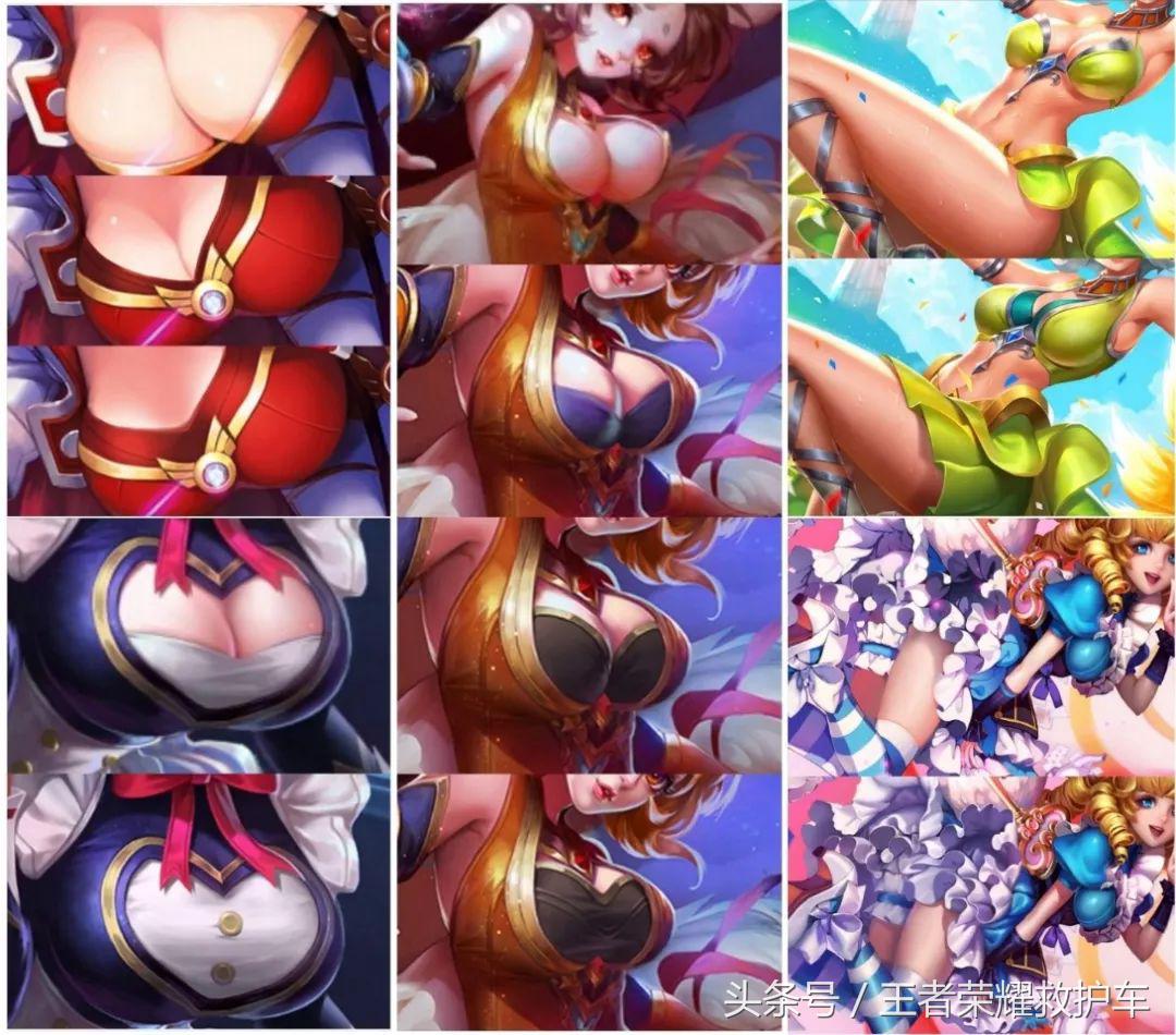 王者荣耀：放大后的峡谷女英雄身材居然乳此诱惑