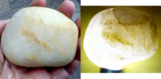黄蜡石原石一定要注重石皮！不然石头毁在你手里都不知道！