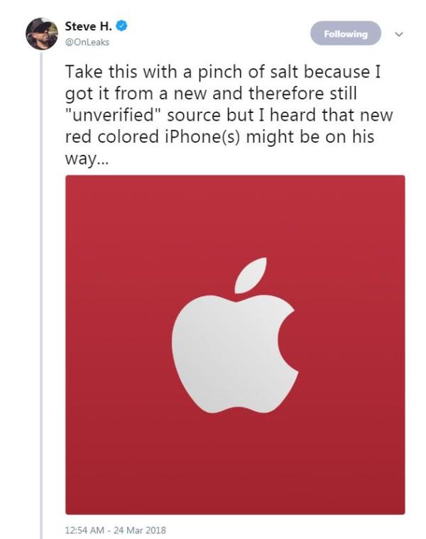 iPhone X或推鲜红色款，但是新色调也可能是“眼影金”