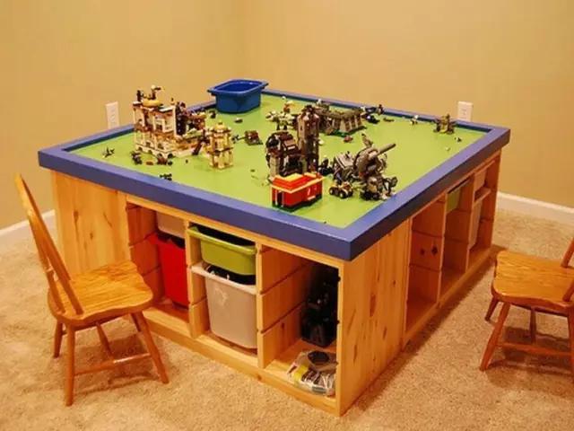 孩子喜爱价格高大上的乐高游戏桌，自己DIY就可以拥有！