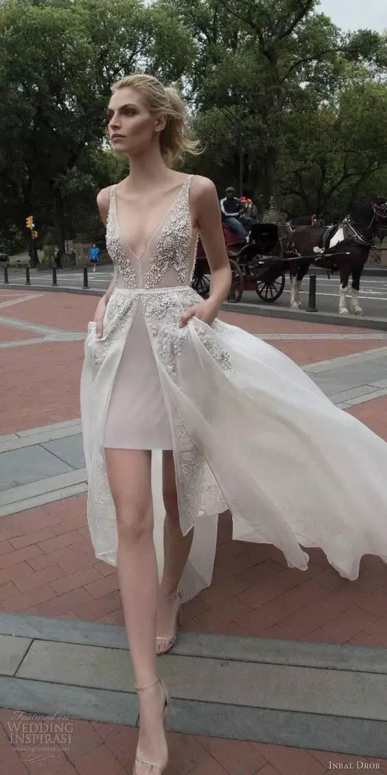 夏日新娘婚纱，美腿性感又时尚！