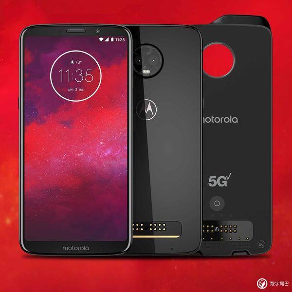 摩托罗拉手机公布 Moto Z3：第一款可配搭 5G 控制模块应用的手机上