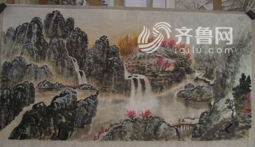 东平画家刘昌河：历时4年绘40米《东平湖揽胜》长卷