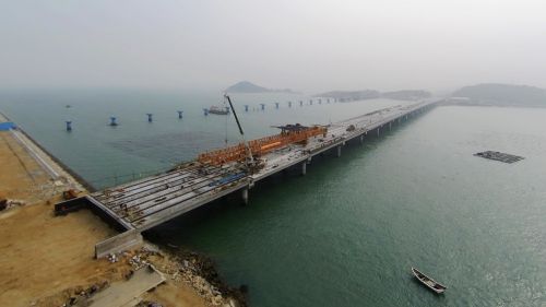 莆田首座跨海大桥合龙 主体工程有望4月完工