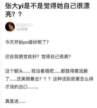 小三挤下原配，上位成功要嫁总裁？张大奕晒婚纱照称自己美颜暴击