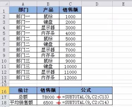 Excel｜SUBTOTAL——筛选或隐藏状态下的数据统计函数