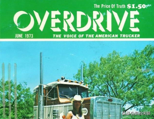 卡车女模特：70年代美国《OVER DRIVE》杂志女模特与卡车的合影