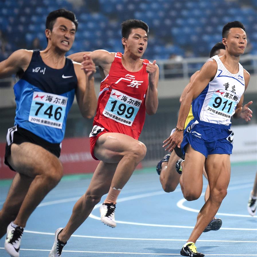 梁劲生获得全国锦标赛男子200米冠军
