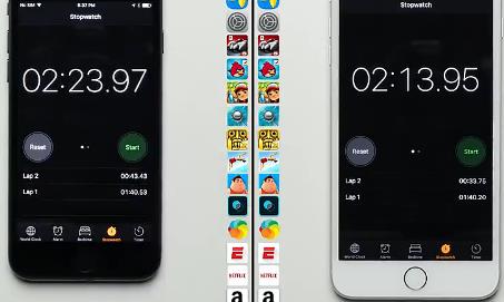 iPhone7/7Plus速率比照 2GBB运行内存差出10s