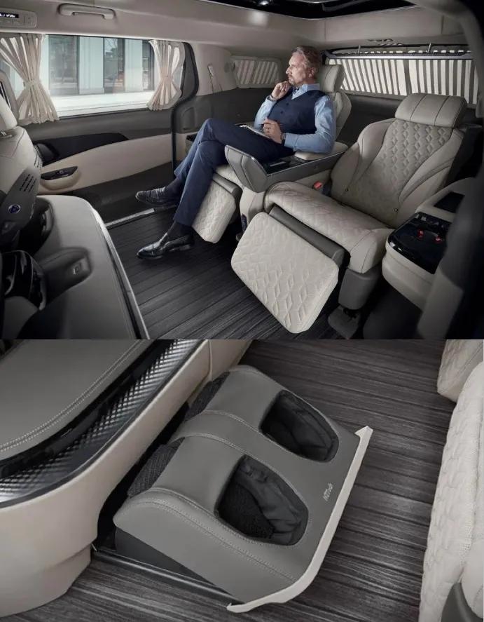 起亚牌移动魔术室：车宽2米、轴距3米，后排能打小麻将