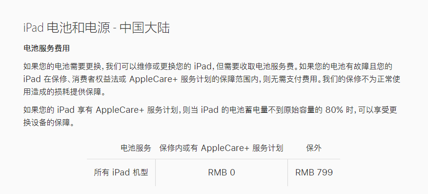 要是￥799就能换新iPad，这种苹果产品更换电池便是换新手机
