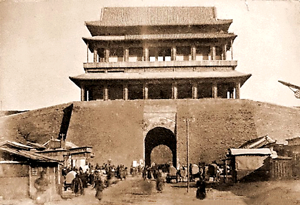 北京朝阳门城楼图片