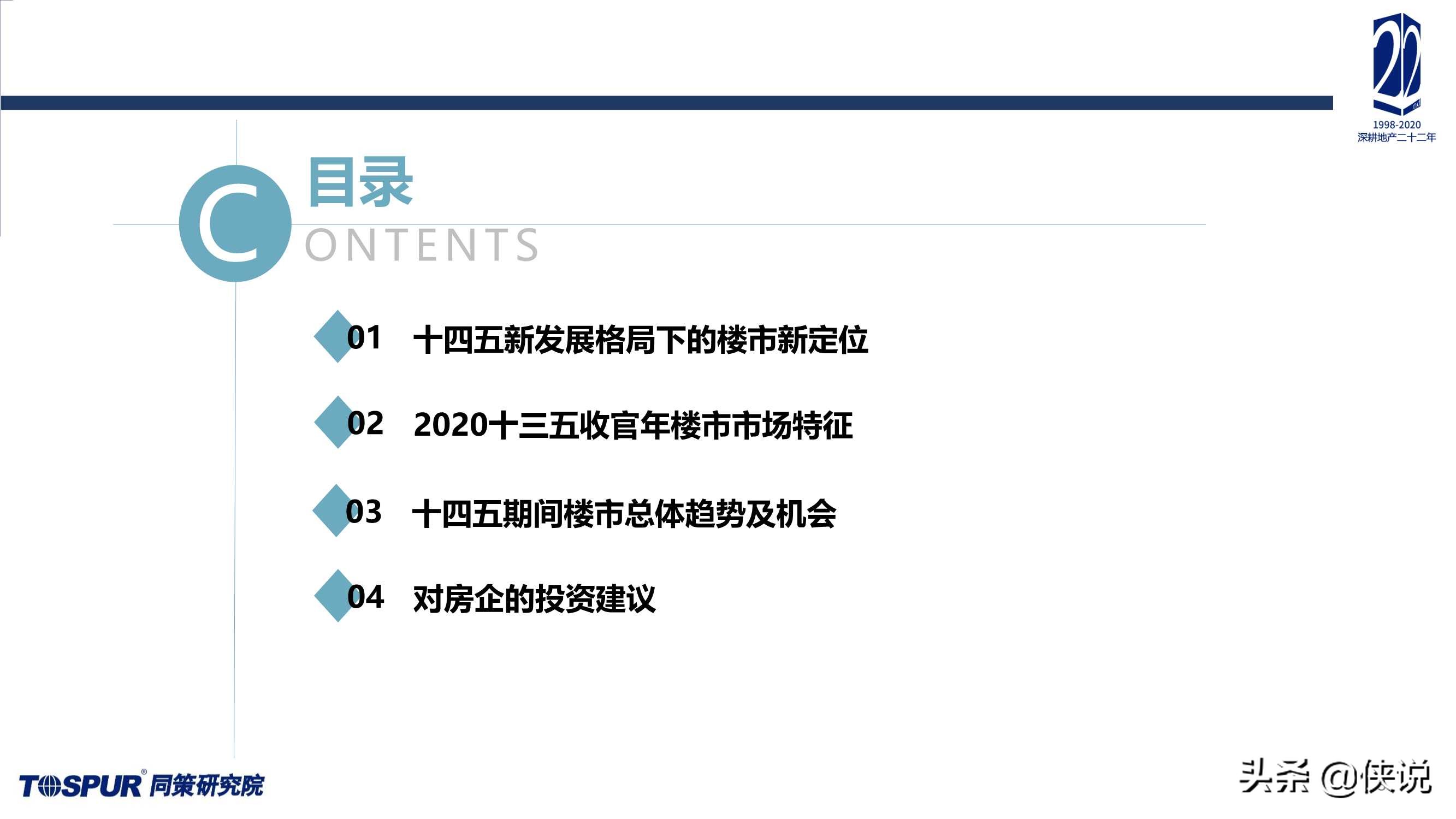 2020年楼市定位调整及“十四五”房地产再出发报告（同策）