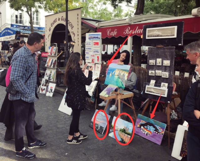 张馨予国外街头摆摊卖画，本以为很丑，当看清样品那一刻，厉害了