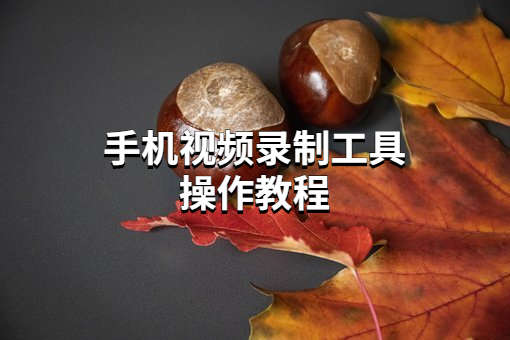 办公小课堂：手机视频录制工具的操作教程