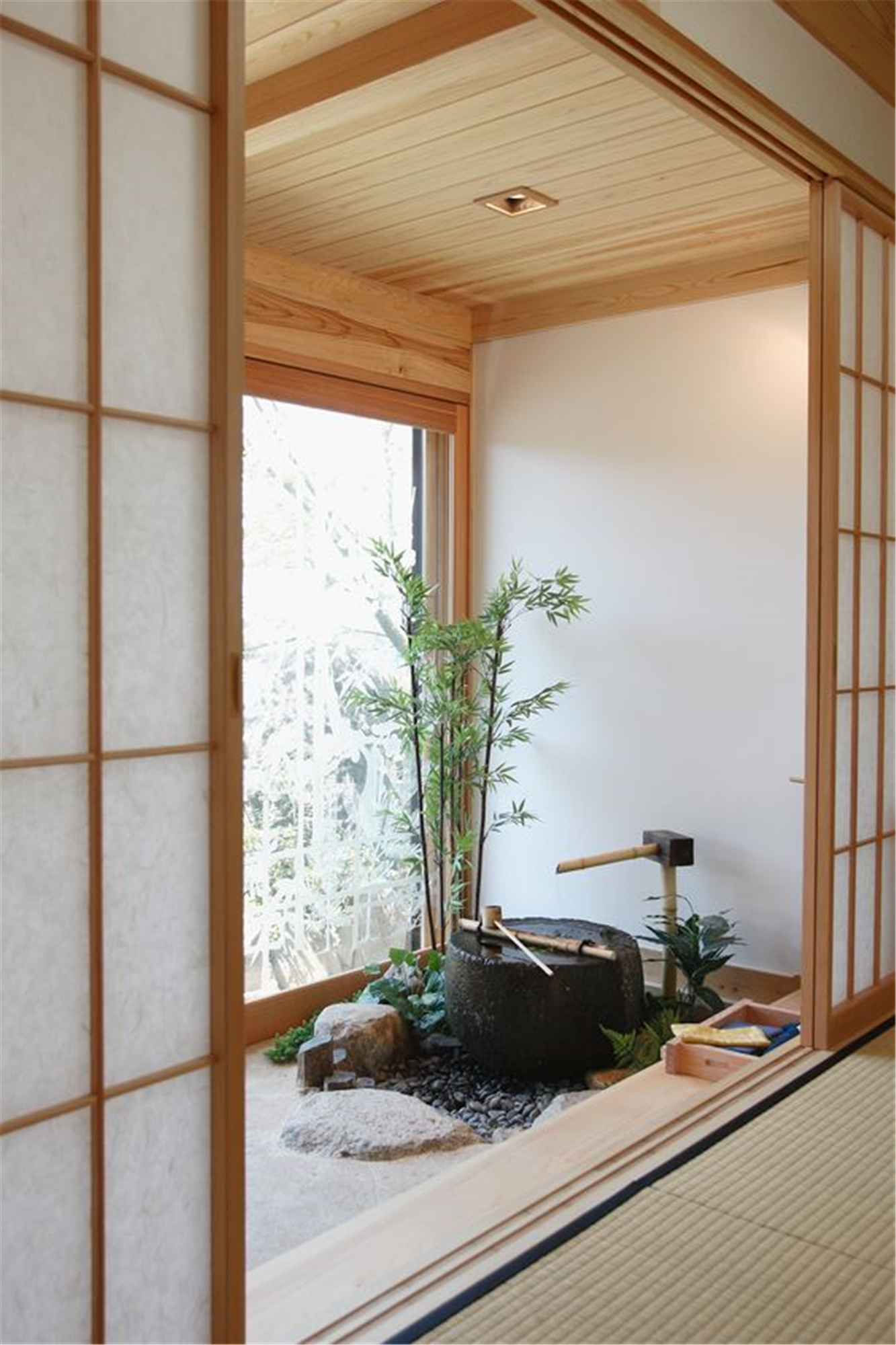 不需要大院子 屋内留个3 就能造个坪庭 坐在家赏景 舒适惬意 合肥飞墨设计师 Mdeditor
