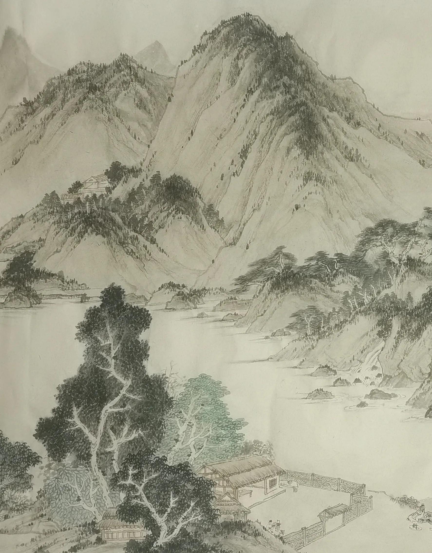 青山绿水皆堪赏——著名书画家戴军记新作《青山绿水图》