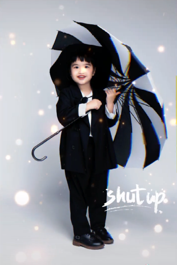 包貝爾慶女兒滿6歲，餃子穿西裝耍酷氣場超強，小小年紀星味兒足