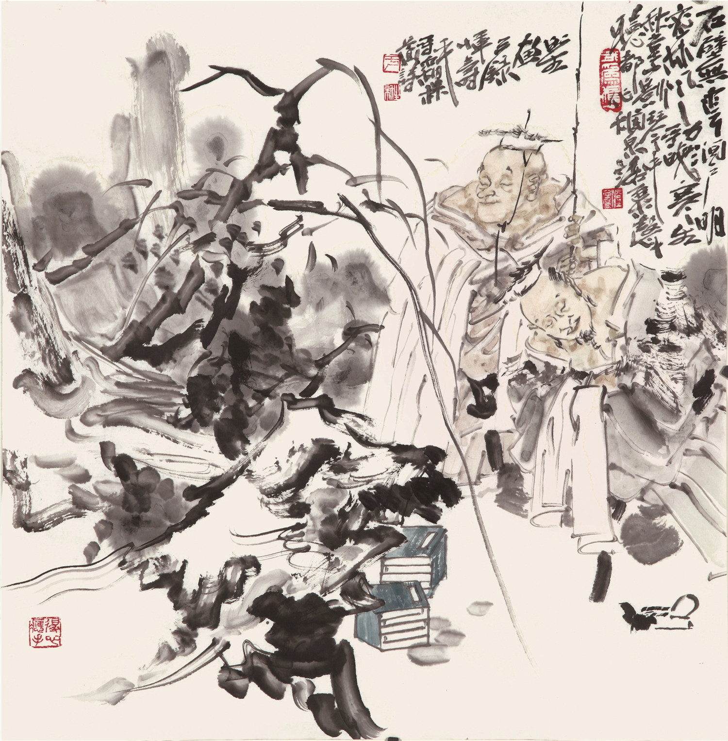 由线启象 由象悟意 由意观美——著名画家于新生水墨人物小品欣赏