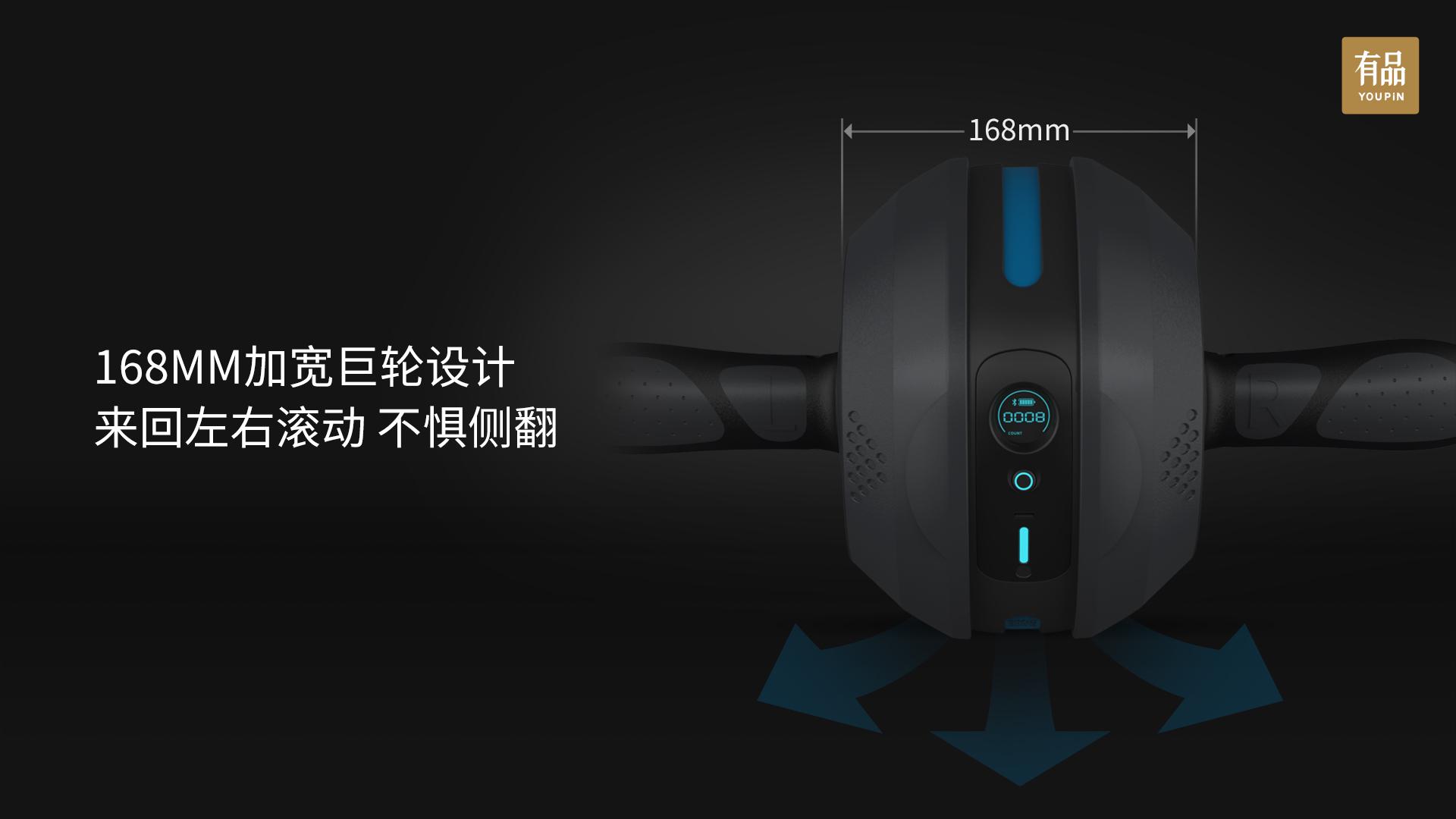 智能AI加持，小米有品众筹YESOUL野小兽高回弹健腹轮