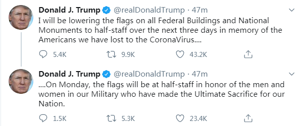 死亡人数超10万，美国脸肿了吗？特朗普：想把记