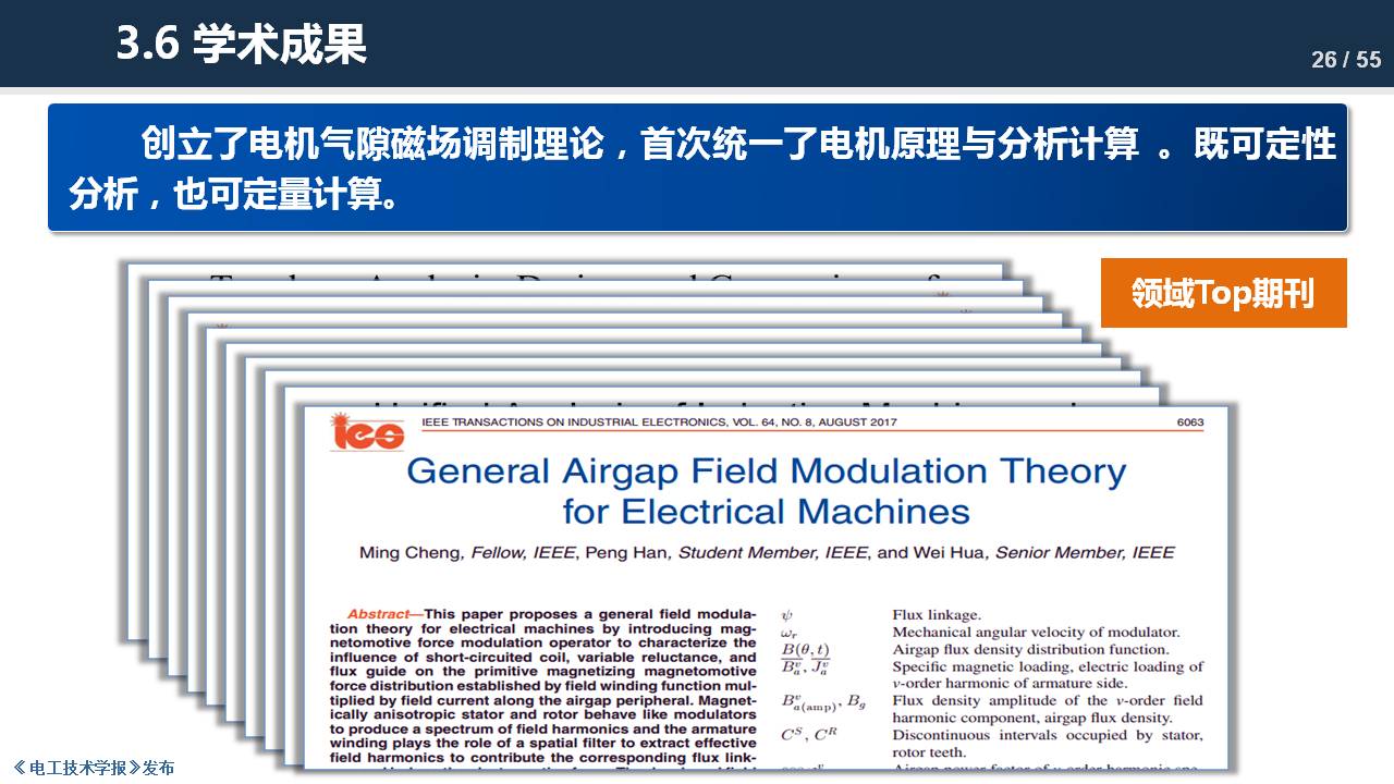 东南大学程明教授：电机气隙磁场调制理论及其应用方法