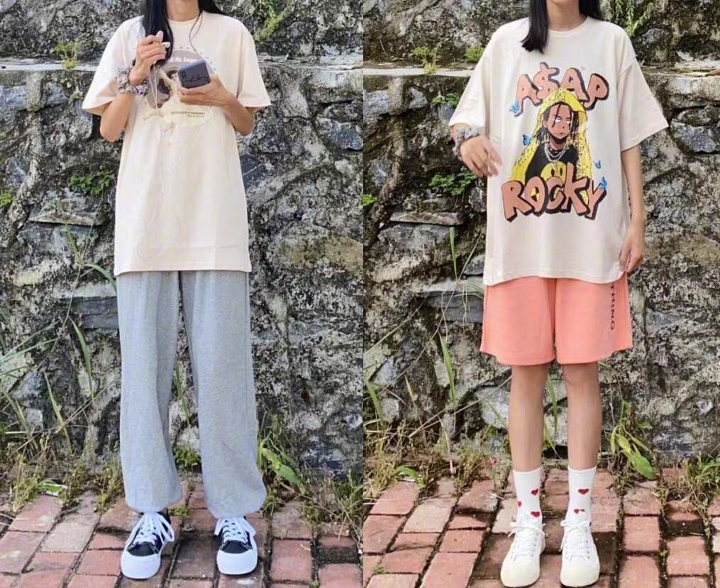 时髦个性的“印花T恤”，夏天这样穿才好看！让你告别路人感