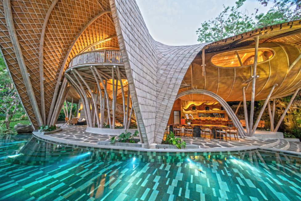 康养度假型酒店，这种设计风格，融合健康疗养与自然森林