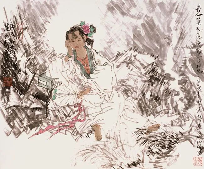 柔美多姿，仪态万方——著名画家徐惠泉以工笔重彩将东方女性的美跃然纸上