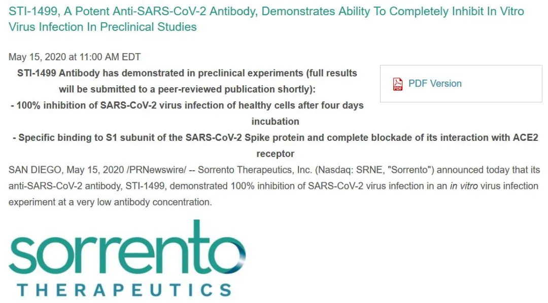 100%抑制新冠病毒抗体、4天可清除？华人公司拯救
