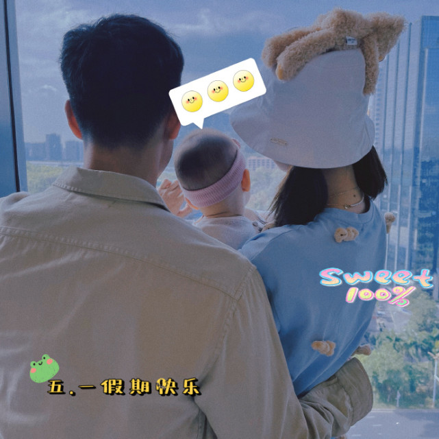 萌出血！林峯老婆晒女儿萌态，不满1岁小公主自己吃饭糊满全身