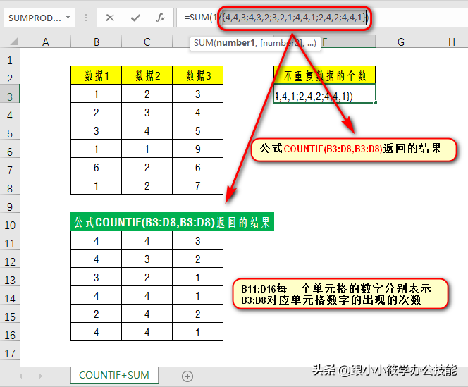 Excel不重复数值个数如何快速统计？大神告诉我用这2个函数组合