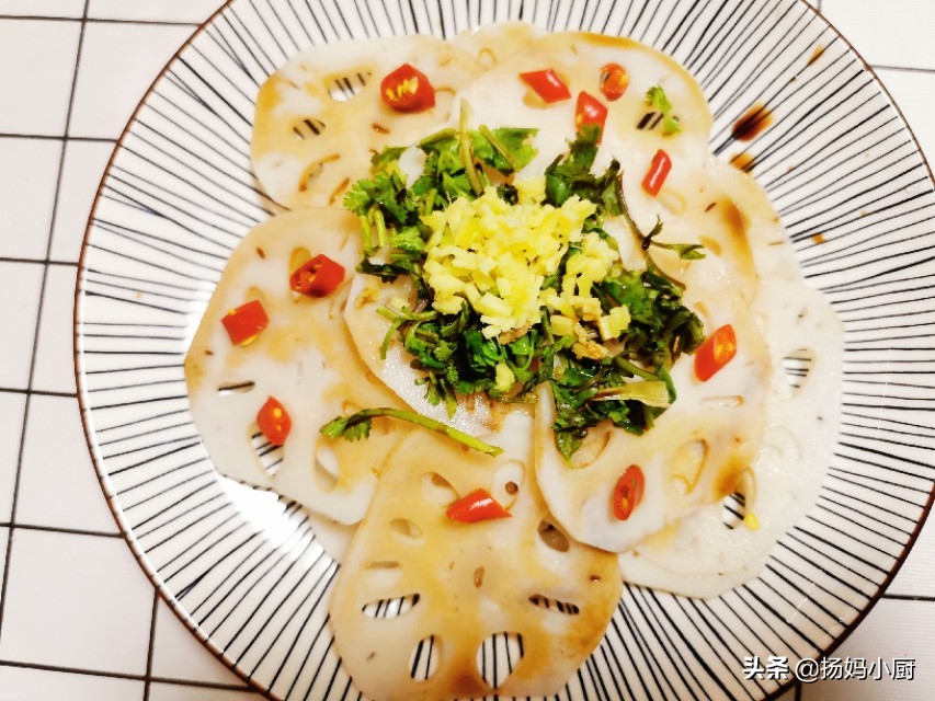 Children’s favorite recipe of lotus root slices, mixed with a plate for 3 yuan, simple and nutritious, too delicious