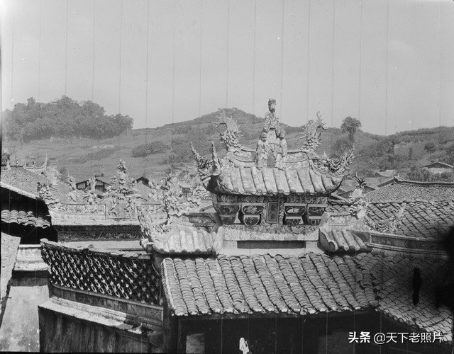 1917年重庆铜梁安居镇老照片 百年前安居镇人文风光