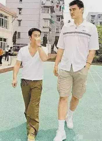 “身高检测器”姚明与众星合影：黄晓明让人意外，韩红小鸟依人