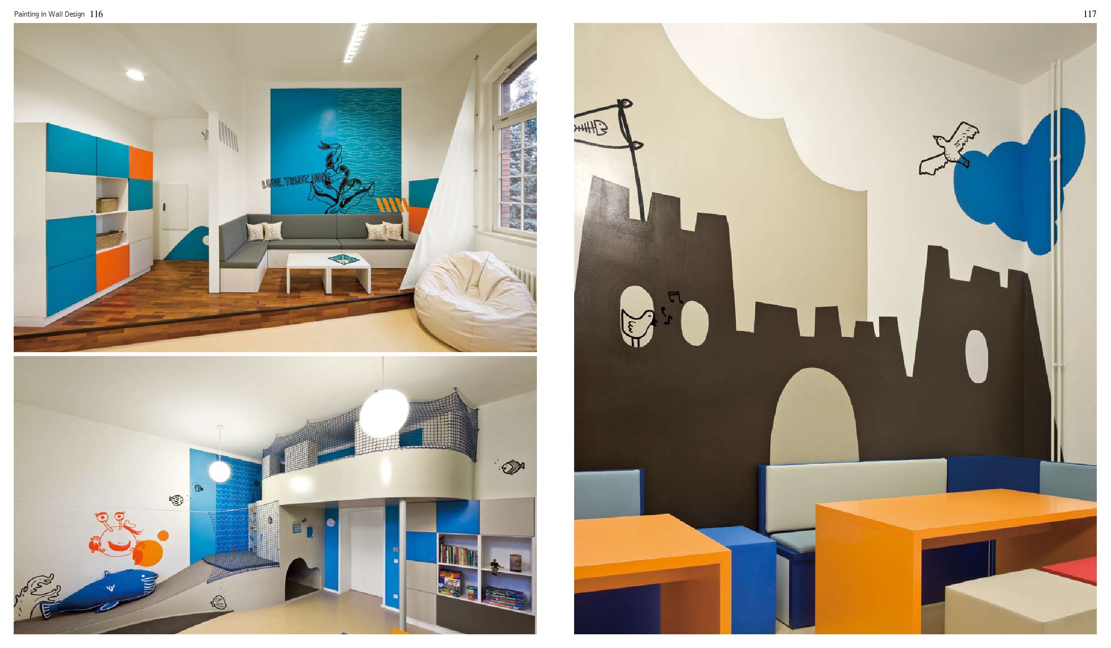 室内设计：墙绘在室内空间中的运用！百款创意墙绘等你找灵感