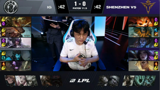 LOL: Puff small artillery piece is chopped below 5 kill, IG 2-1 beats the competition after V5 develops season