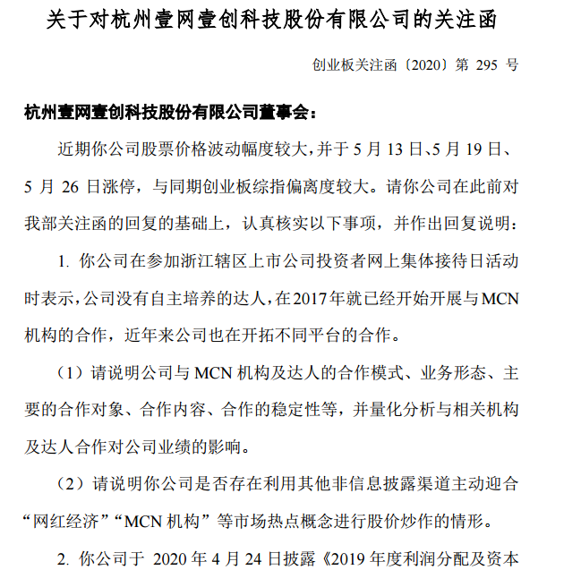壹网壹创的上涨属于什么行为？